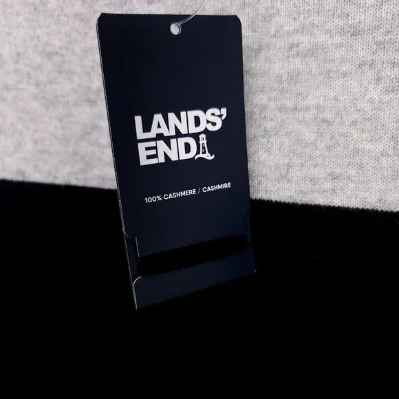 Land's End 100% Cashmere Turtleneck Sweater Women's Size Medium Soft Color Block - Picture 10 of 11